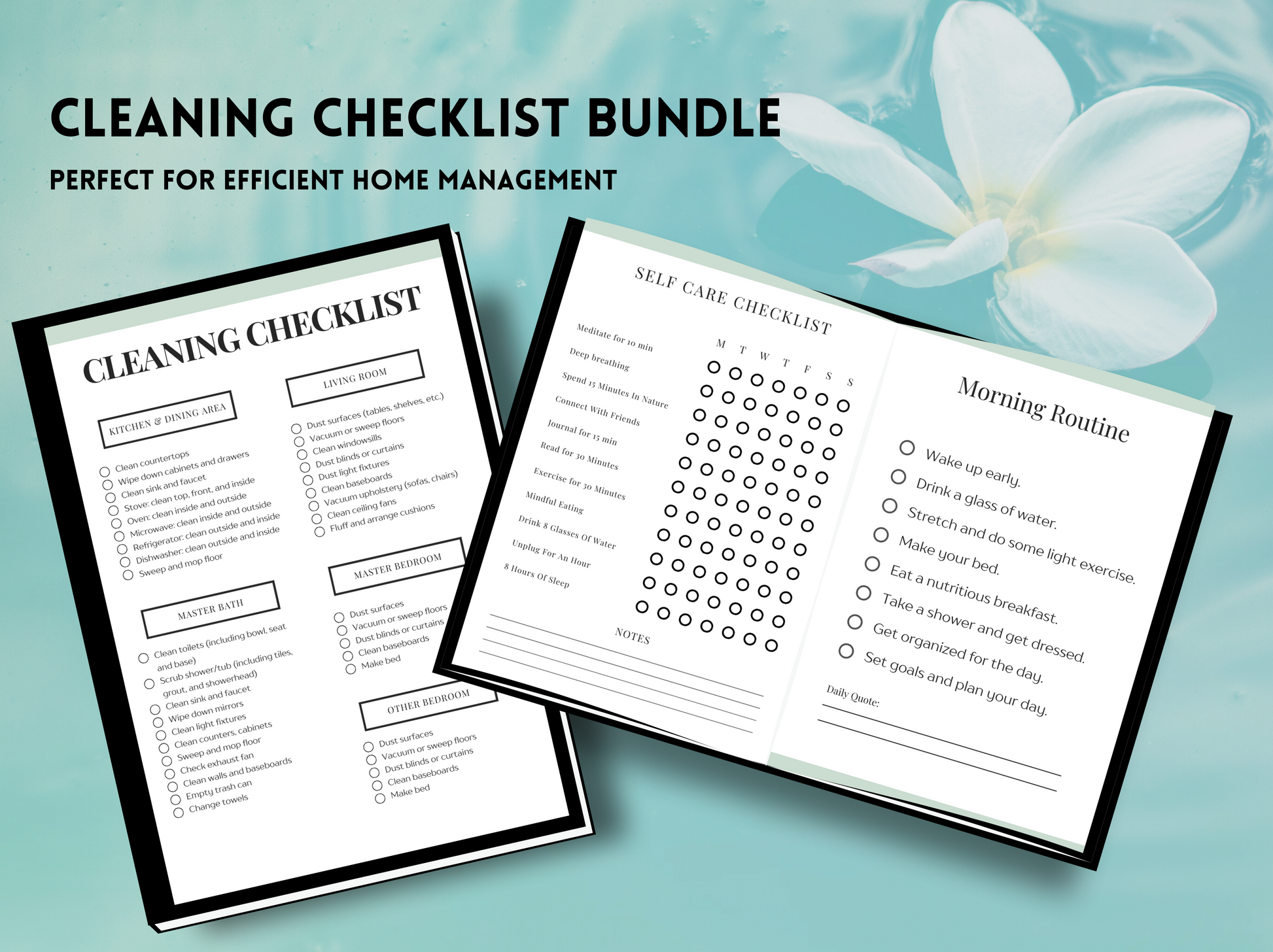 This printable includes a chore chart, cleaning planner, and more - perfect for anyone!