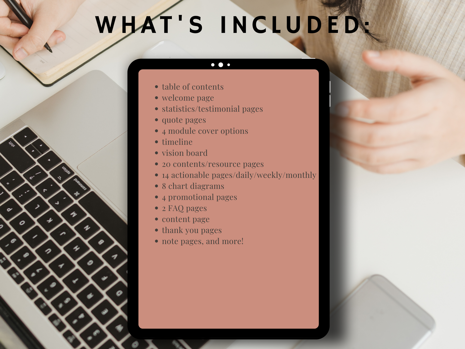 With this Canva eBook template, you can create a course workbook in minutes. This template includes a lead magnet, checklist, and more! So whether you're looking to create a course for your blog or online course, this template is perfect for you