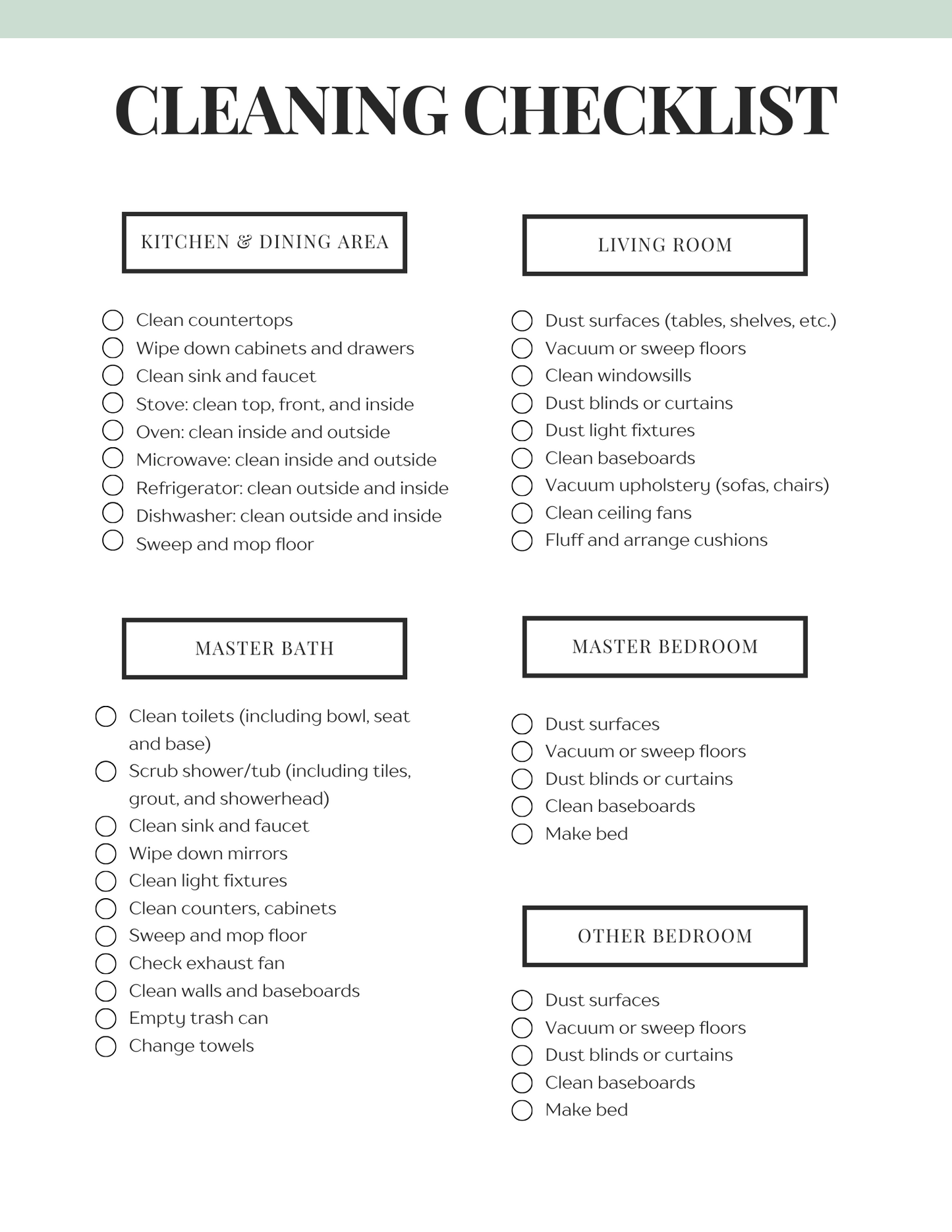 This printable includes a chore chart, cleaning planner, and more - perfect for anyone! 